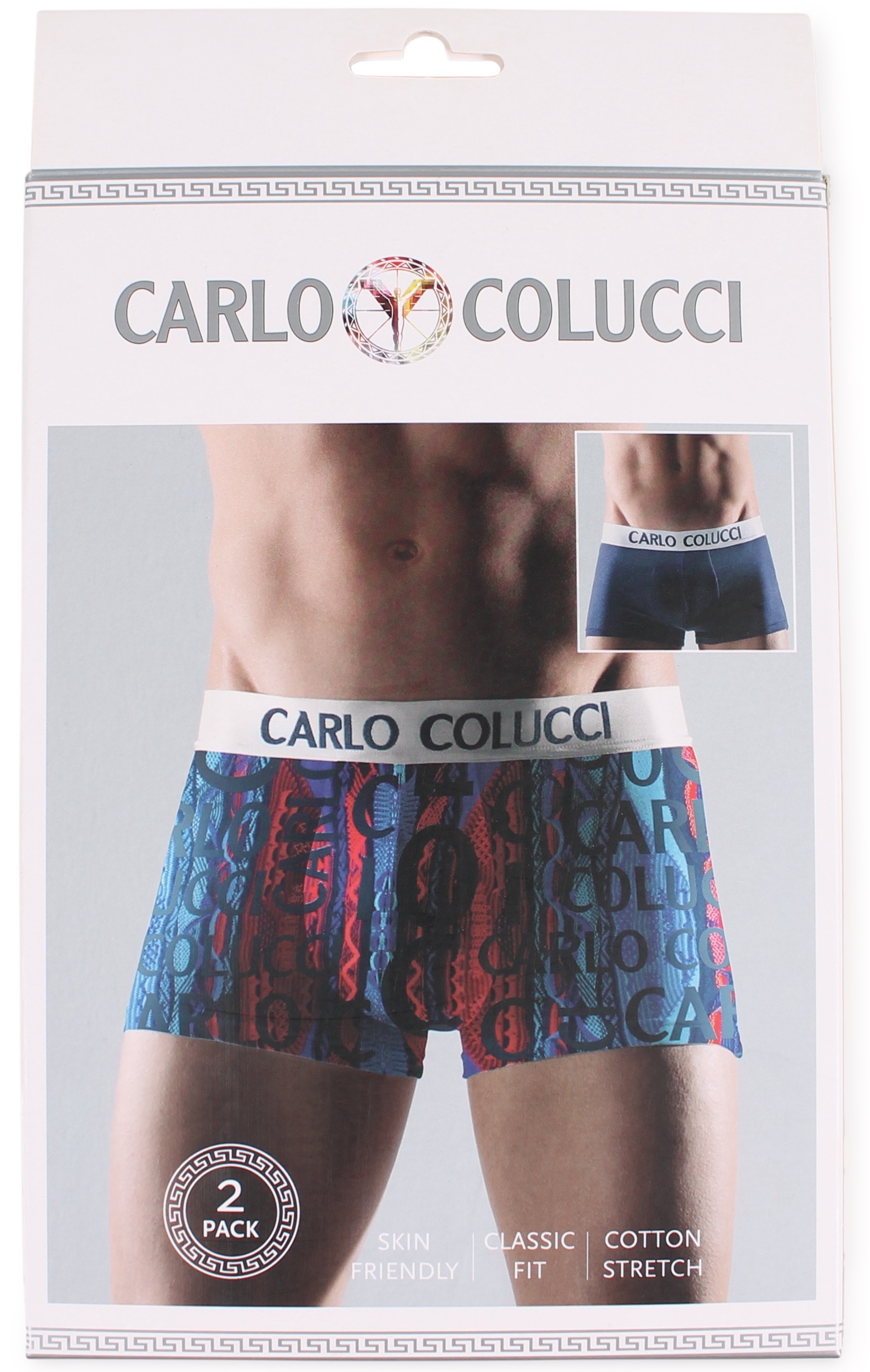 Carlo Colucci Boxershorts met print 2 pack rood geprint