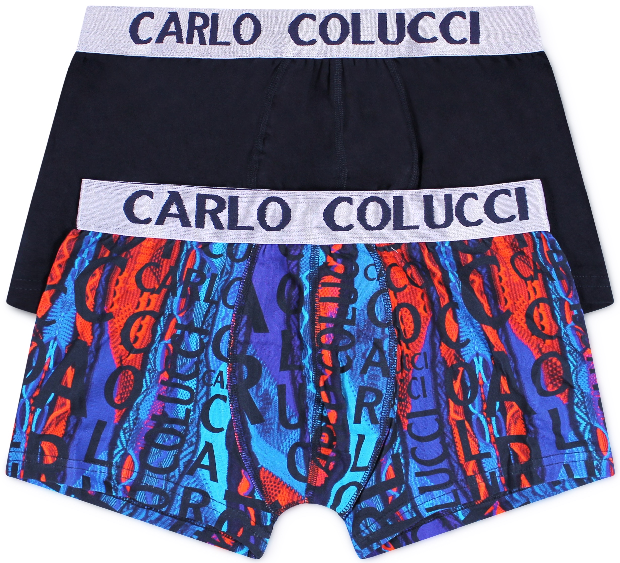 Carlo Colucci Boxershorts met print 2 pack rood geprint