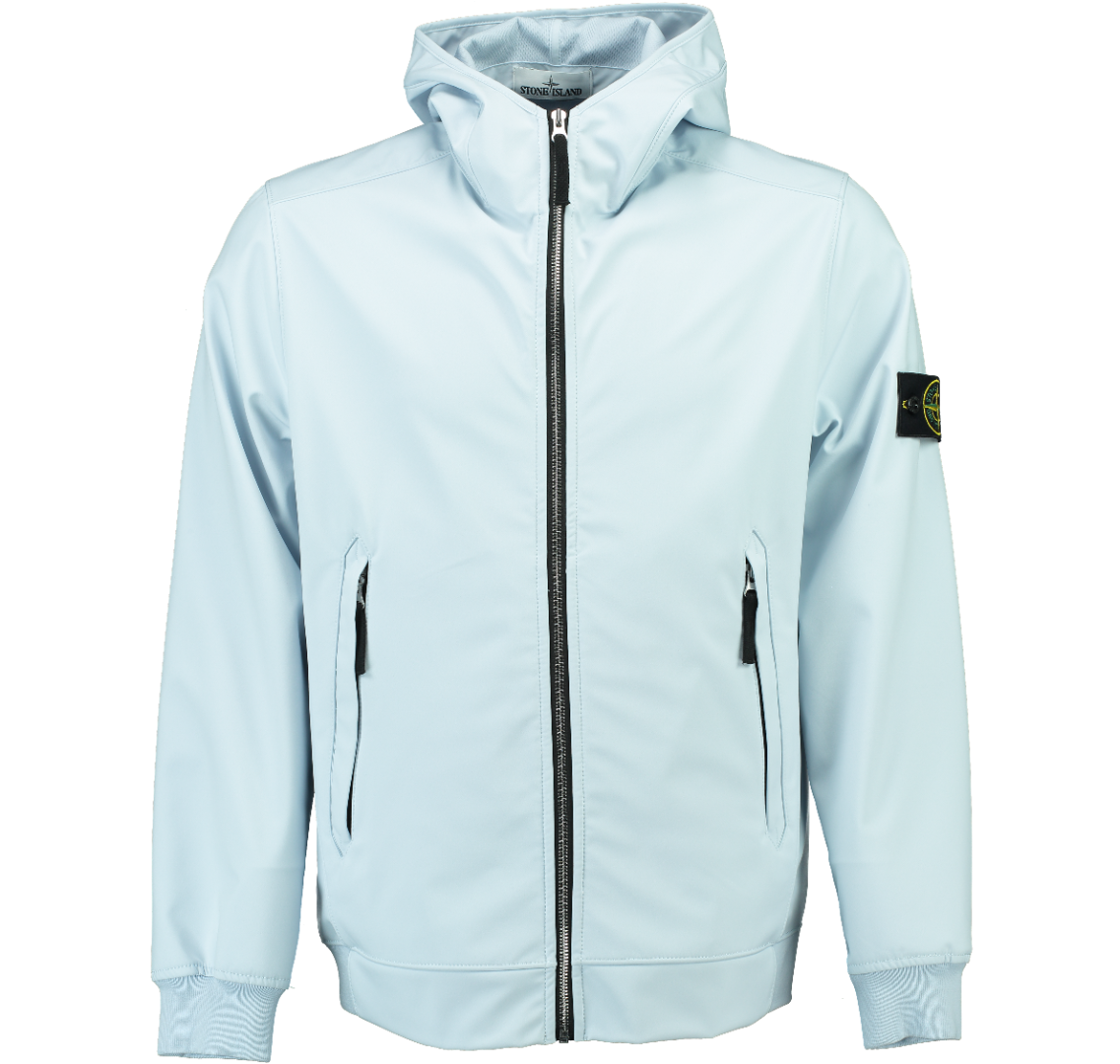 stone island soft shell sky blue